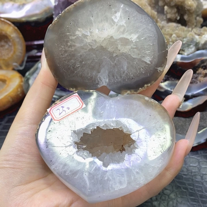 未镶嵌珠宝半成品紫晶爱心盆