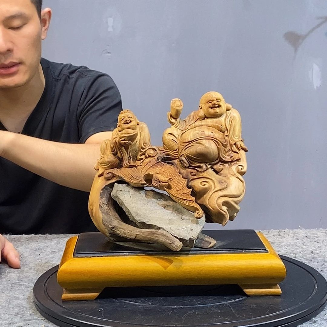 柏木木雕工艺品摆件