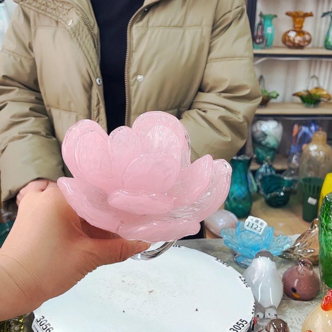 霸王花瑕家悦琉璃工艺品短