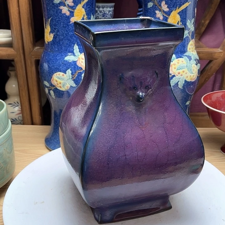 火****空钧窑方尊一件