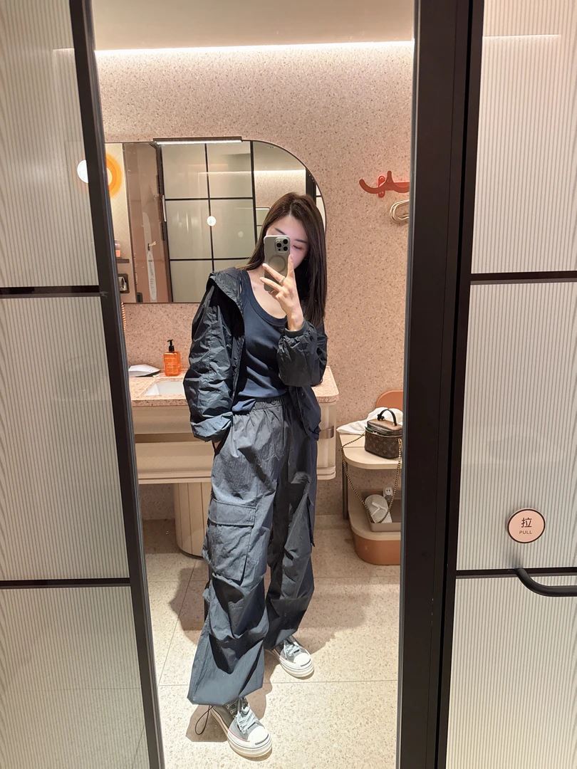 夏款腰部抽绳工装裤