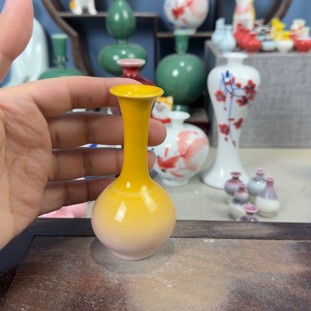 陶瓷手工小花器摆件