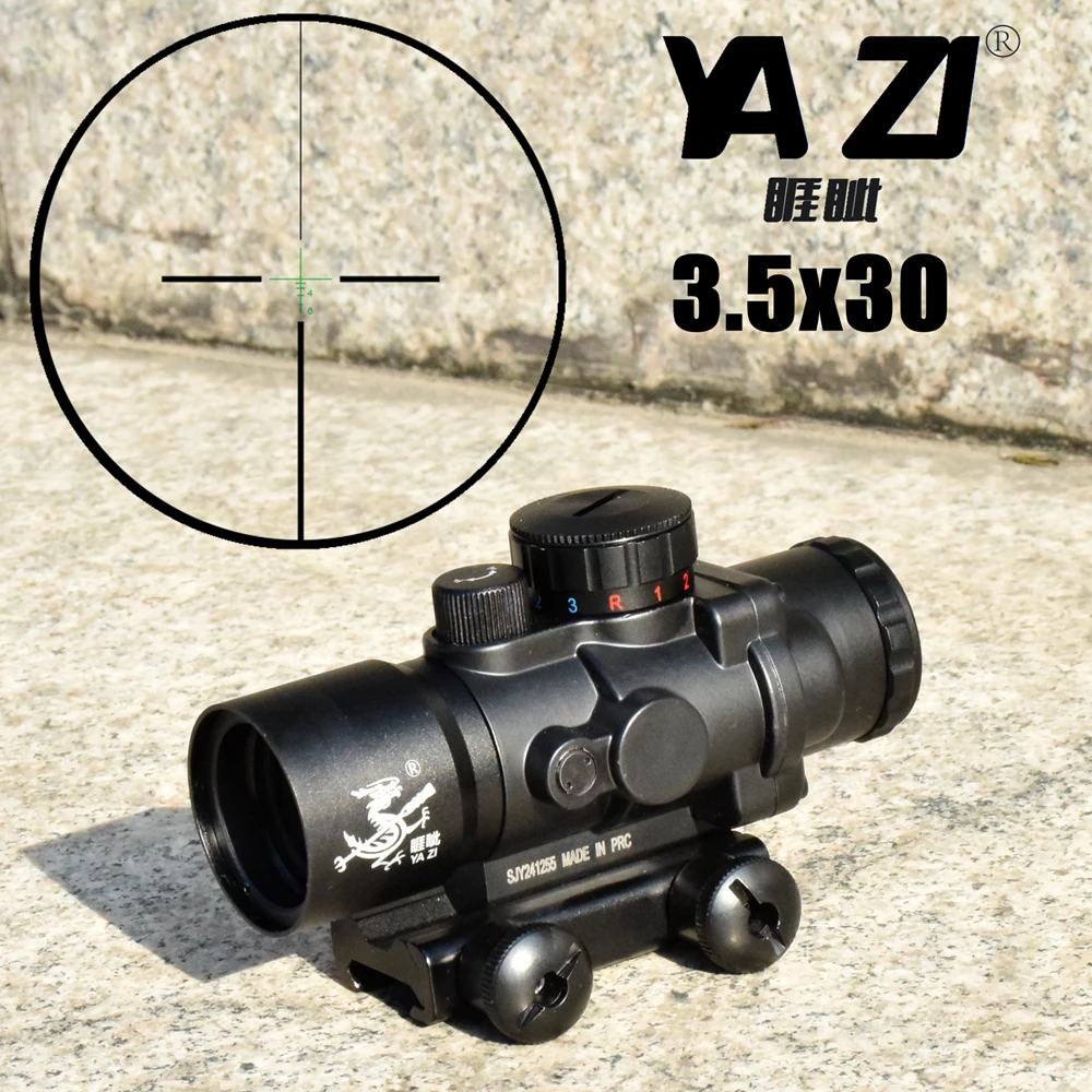 YA ZI睚眦3.5x30瞄准镜定倍高抗震高清十字光学密位瞄准器望远镜