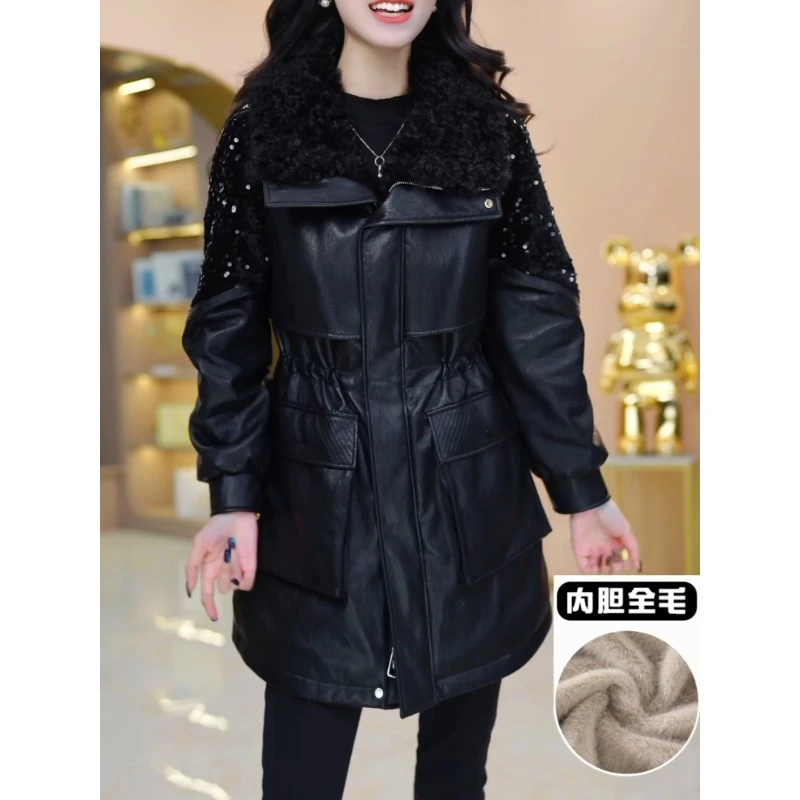 高档时尚加厚毛领派克服女2025冬季新款女士洋气显瘦减龄保暖外套