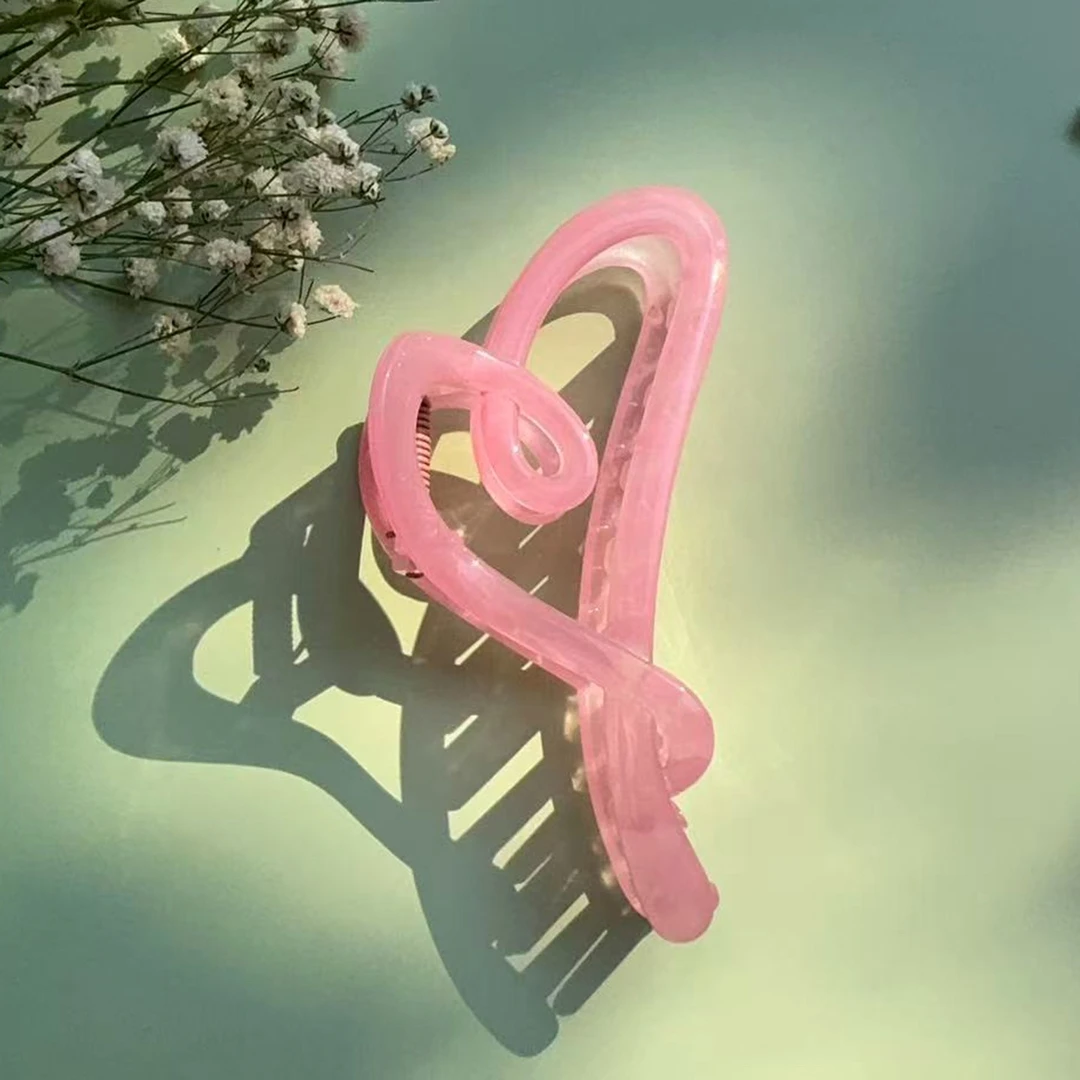 许我耀眼赵露思同款爱心抓夹发卡女高级感大号鲨鱼夹半扎发抓