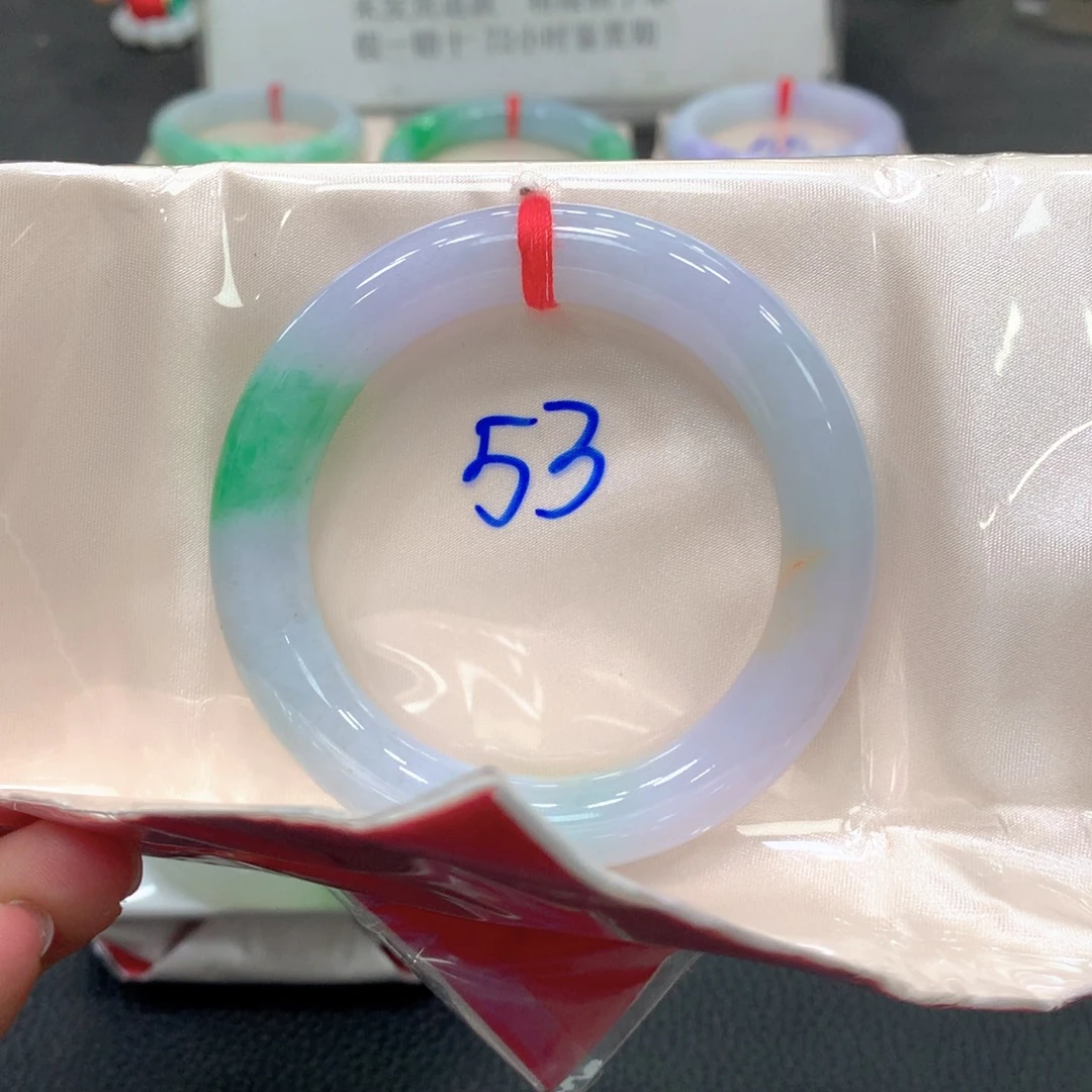 翡翠未镶嵌手镯53圆