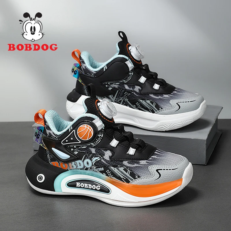 巴布豆2025秋冬季跑步鞋儿童软底防滑运动鞋潮男童增高减震篮球鞋