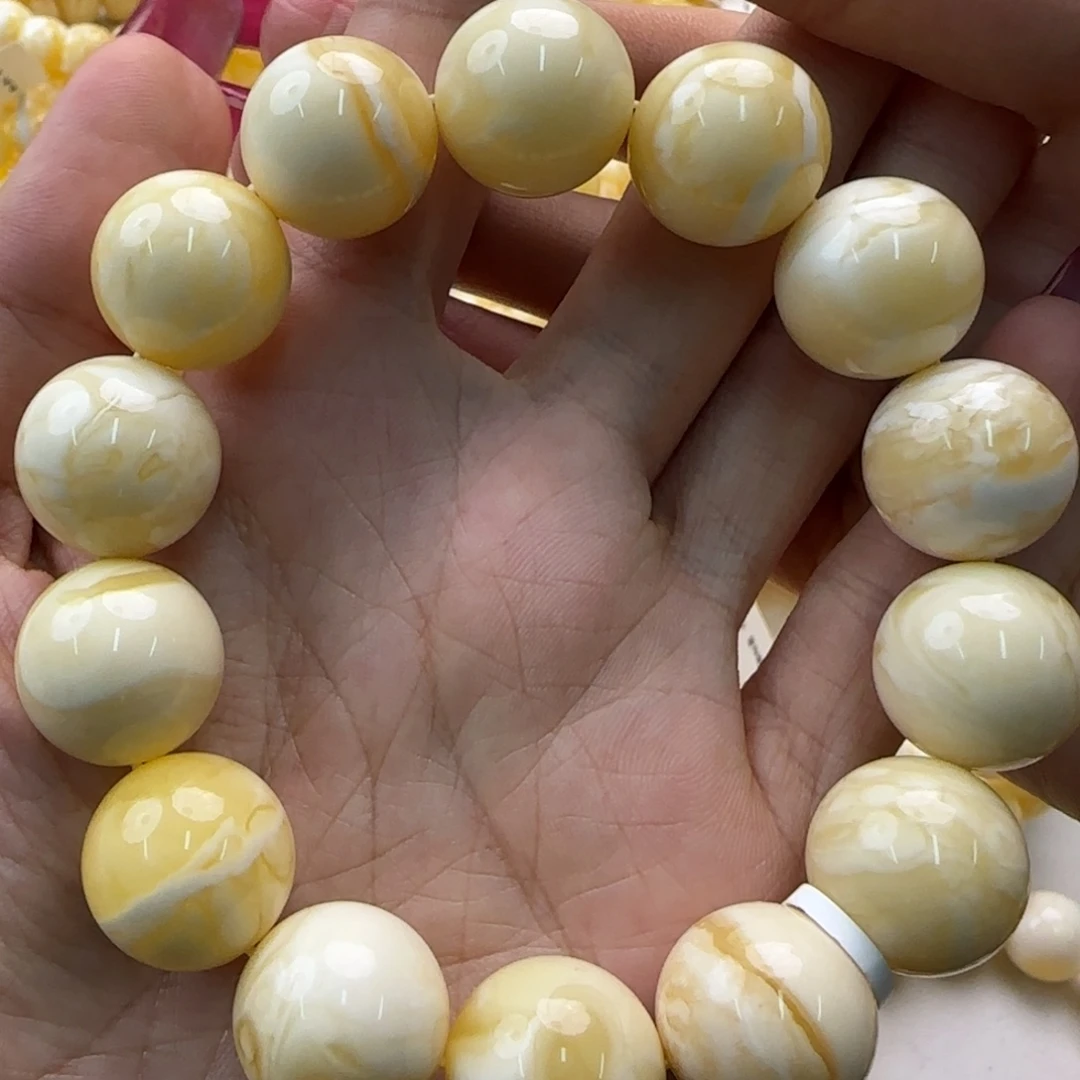 琥珀未镶嵌手链蜜蜡手串