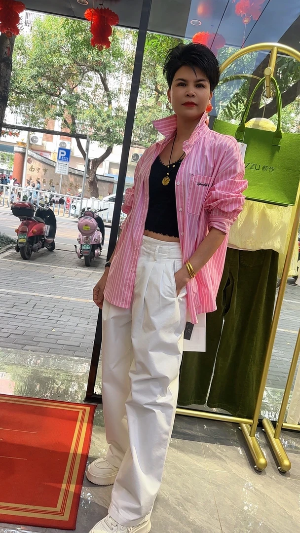 春季新款条纹衬衫宽松百搭长袖休闲气质上衣