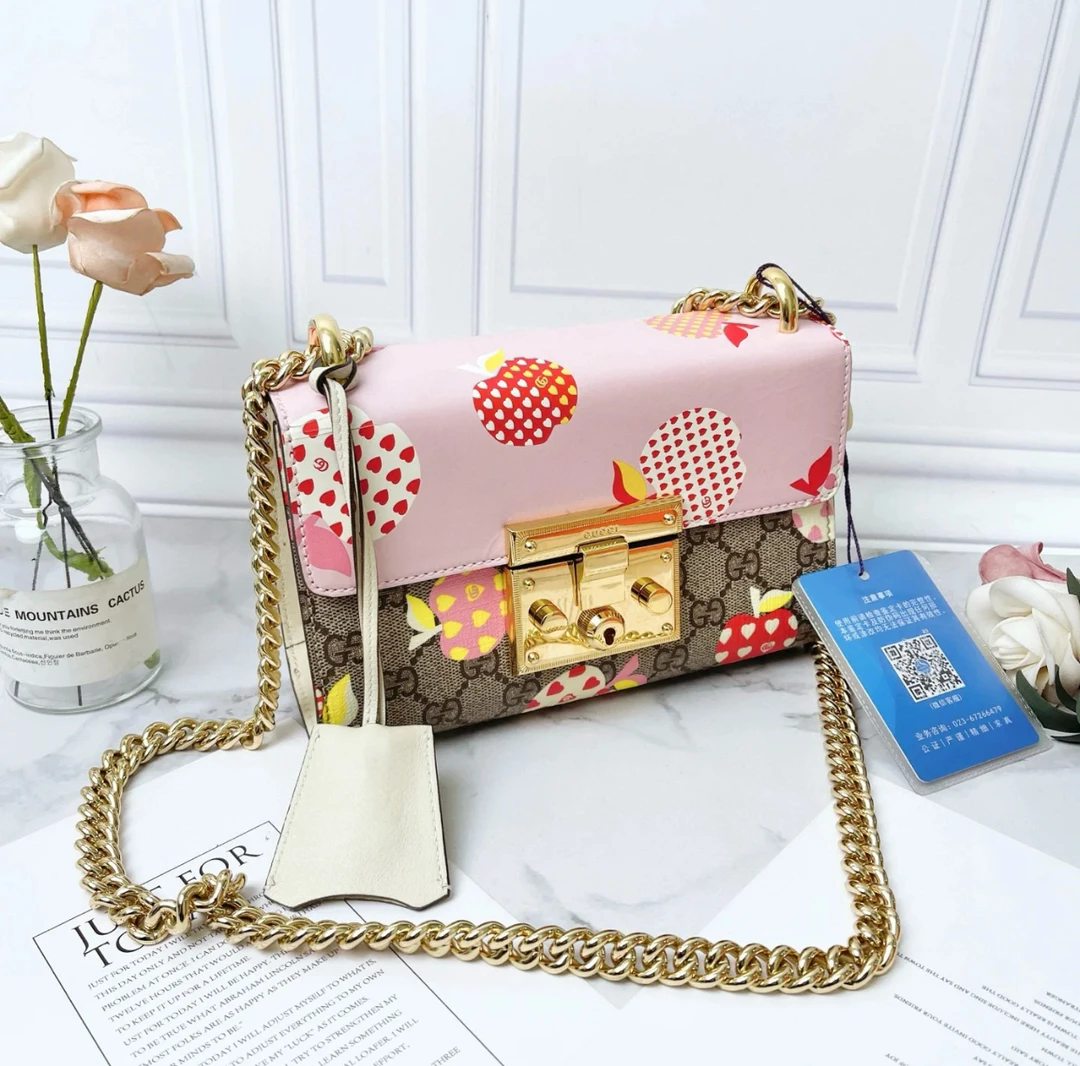 95新 GUCCI/古驰 GUCCI/古驰 粉色padlock情人节限定款