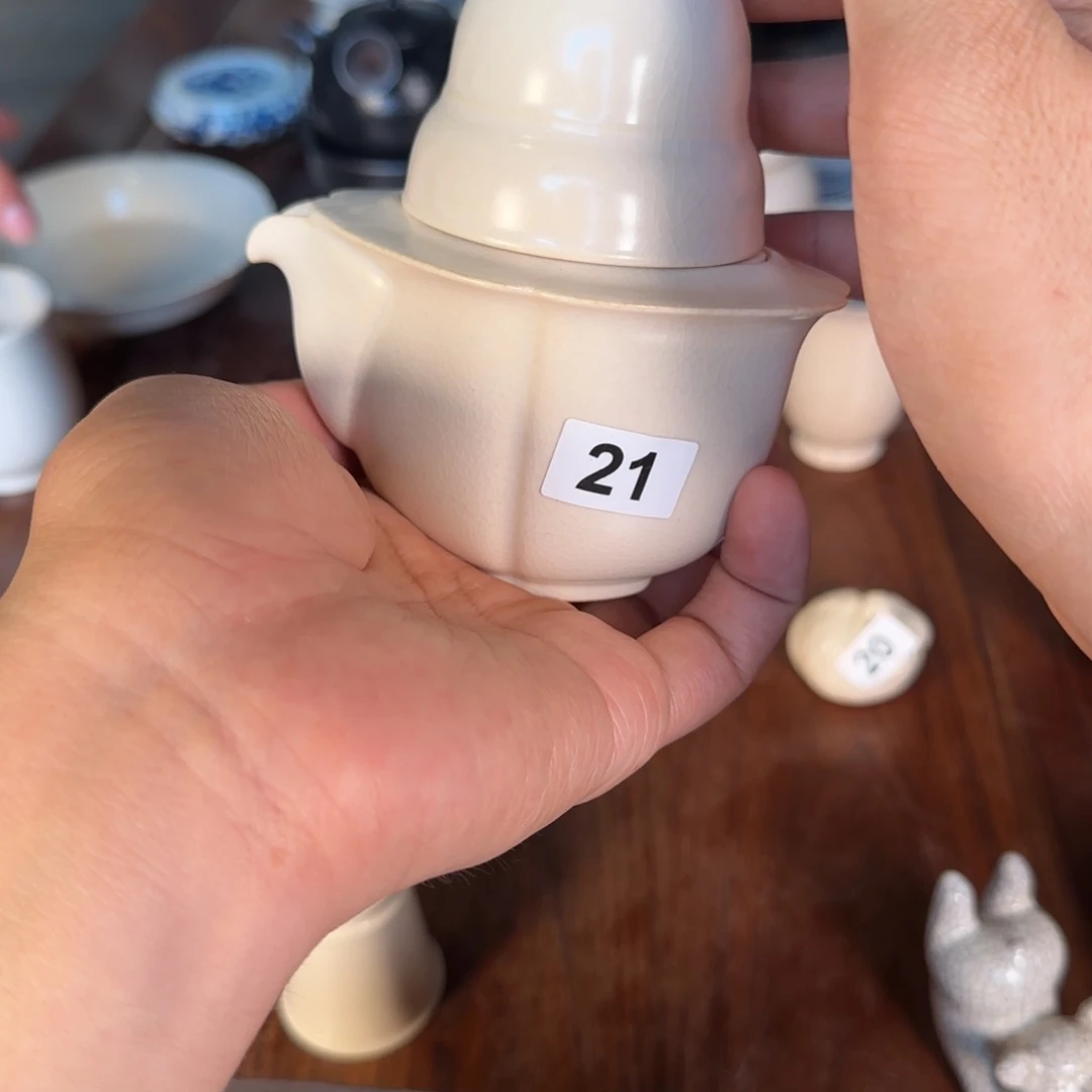 霖松堂高温白陶手工茶器