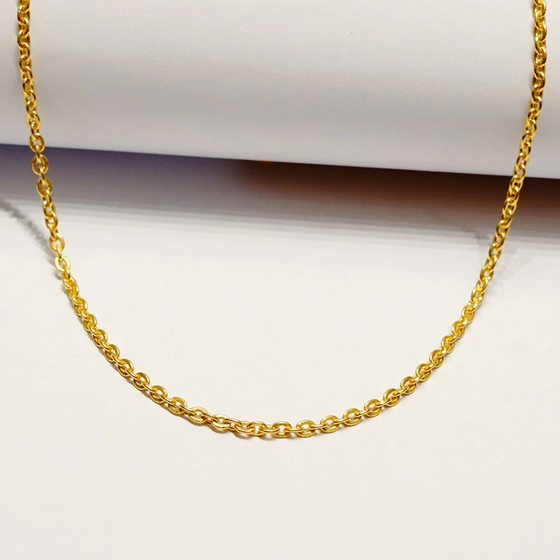 金令吉黄金足金O字链简约时尚项链链长44.5cm