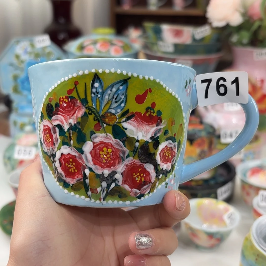 景德镇手绘高温釉下彩陶瓷茶具