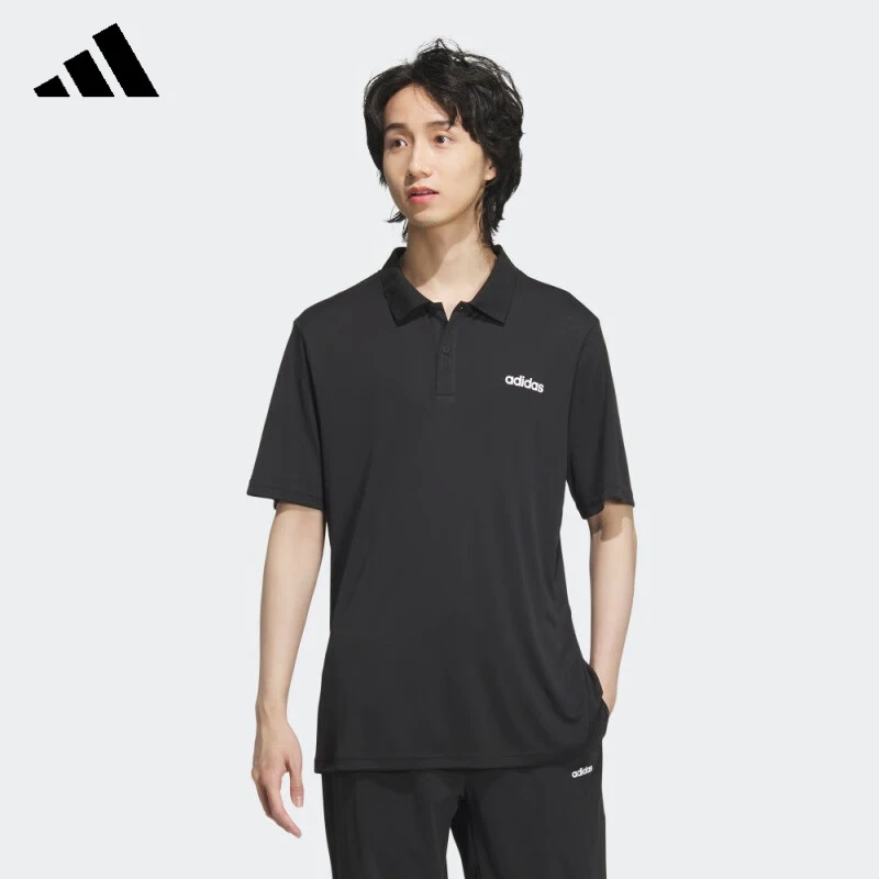 adidas/阿迪达斯短袖POLO衫男子夏季新款速干商务休闲翻领半袖