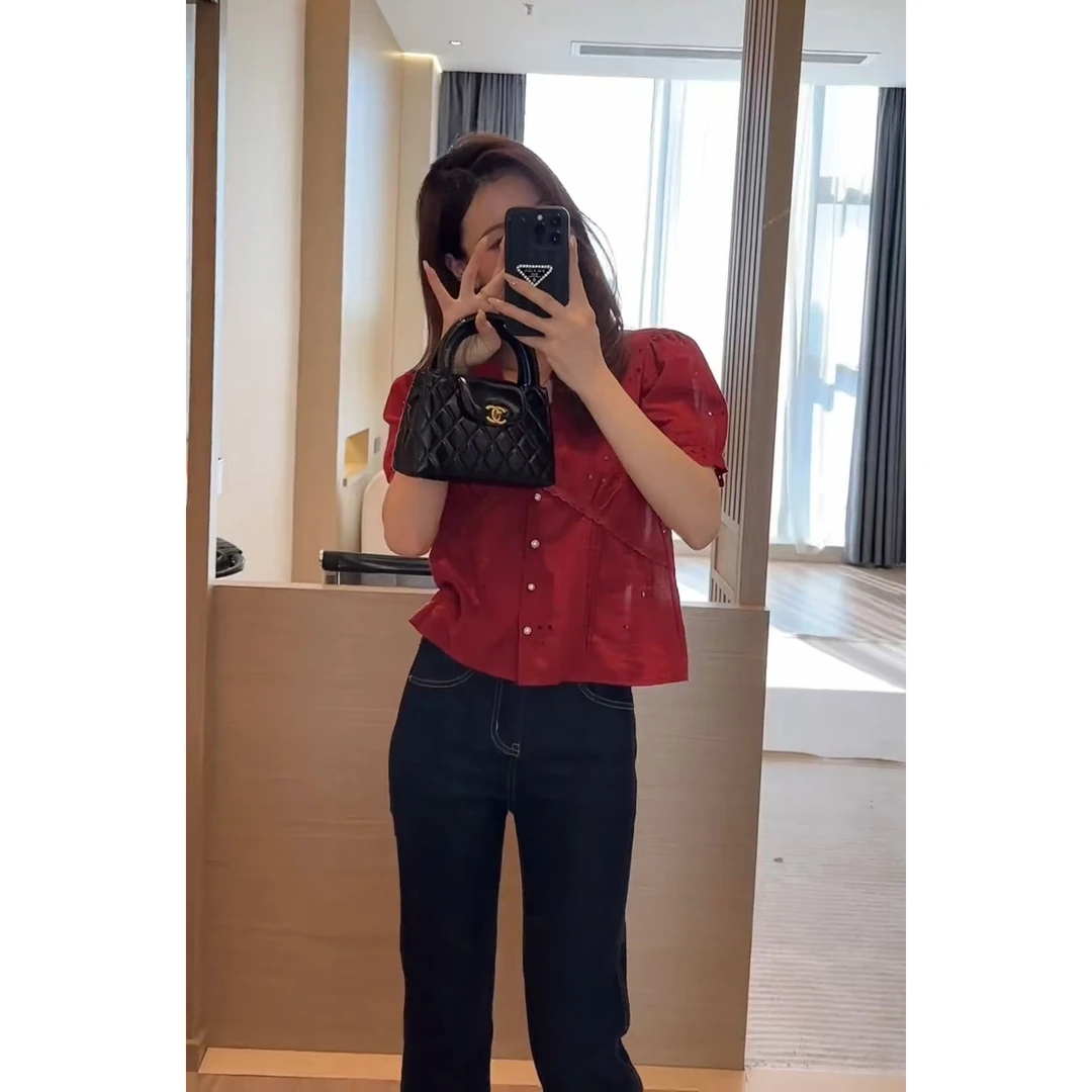 2025夏季穿搭一整套女新款时尚V领短袖上衣百搭显瘦裤子两件套