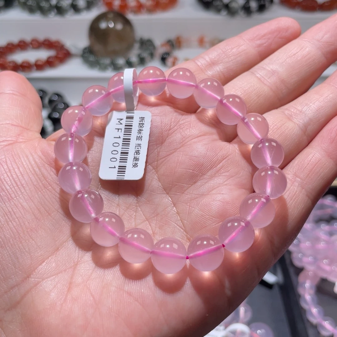 水晶手链未镶嵌马粉10mm左右