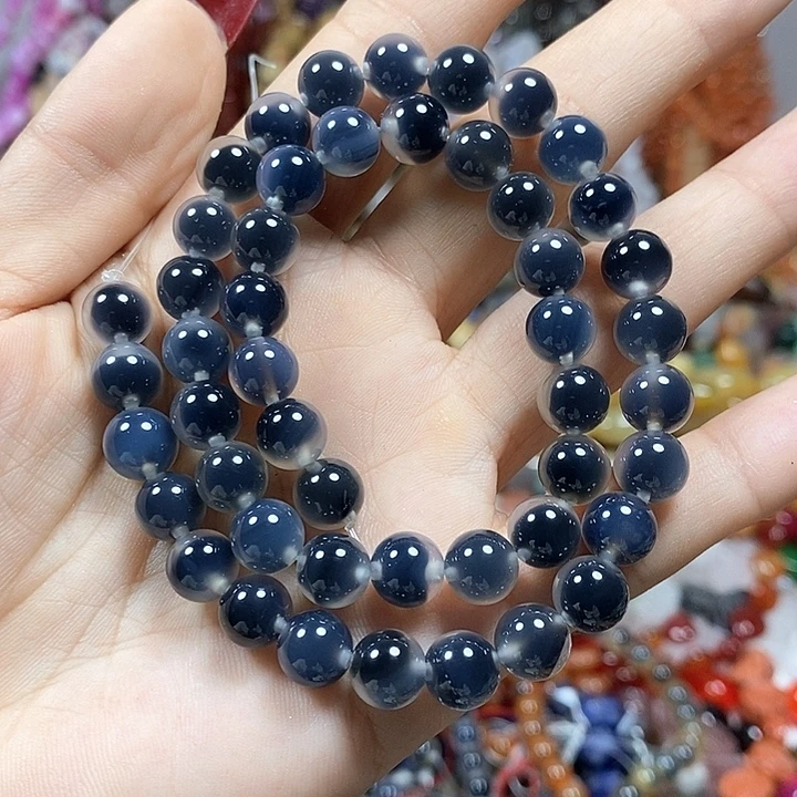 玛瑙/玉髓未镶嵌珠宝半成品糖心玛瑙卡8mm