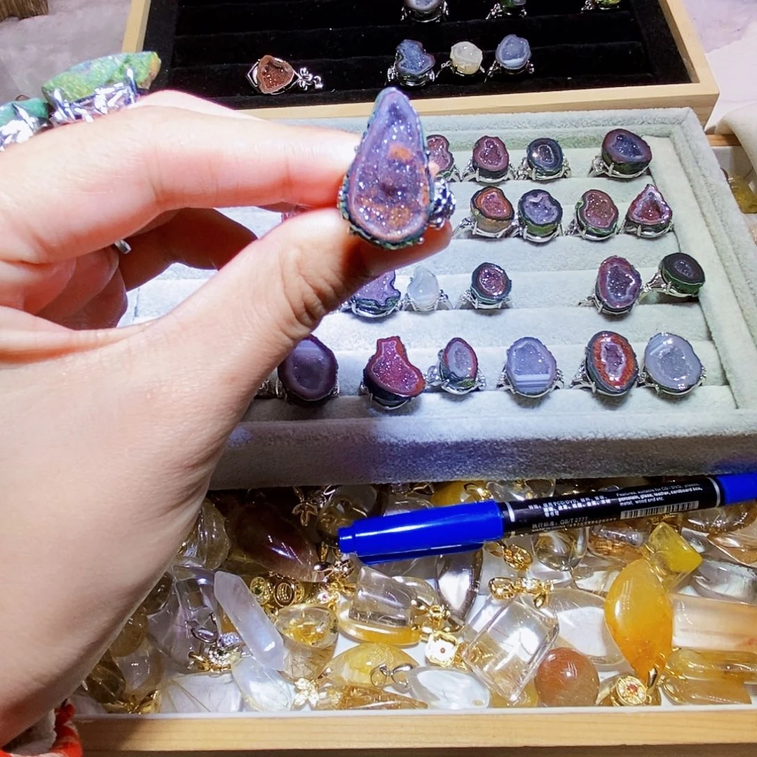 倚***月烟晶戒指银S925镶嵌