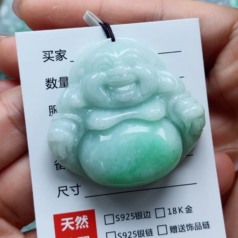 【闪购商品】翡翠颈饰未镶嵌天然翡翠A货佛公