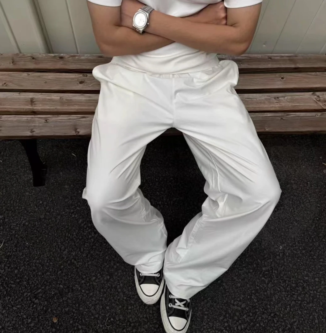 微弹卫裤男修身休闲裤直筒型直筒透气百搭针织长裤