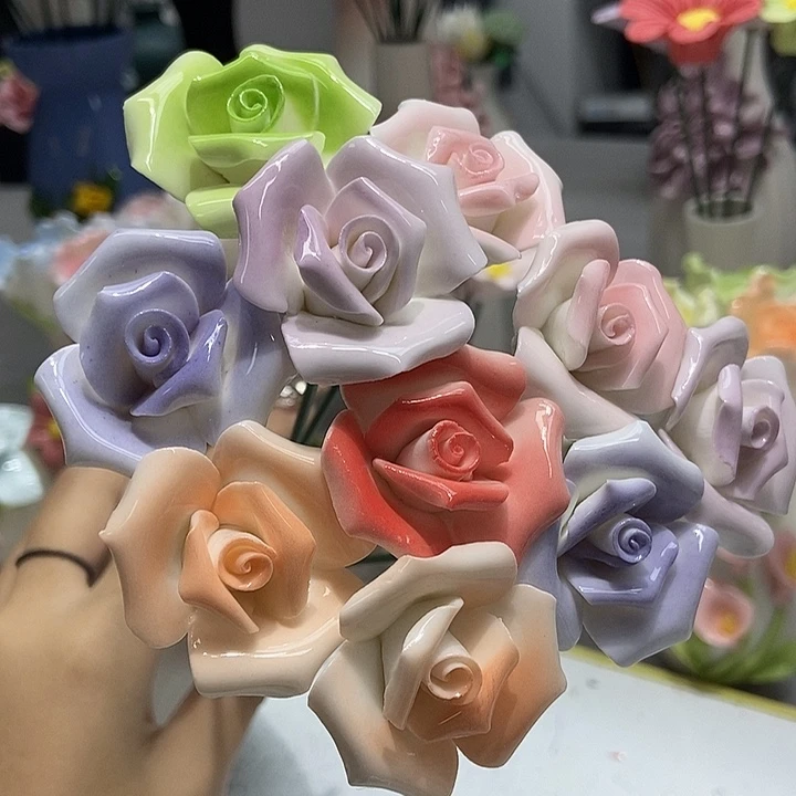 陶瓷纯手工捏花设计