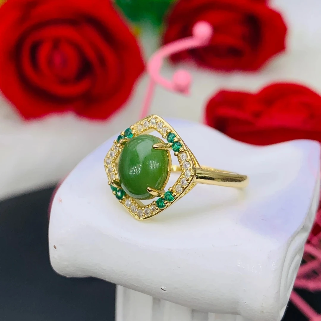 钛钢戒指 镀金女款时尚戒指圈口可调节