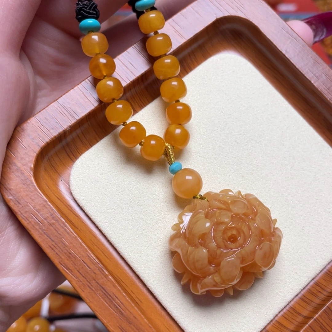 蜜蜡未镶嵌颈饰项链