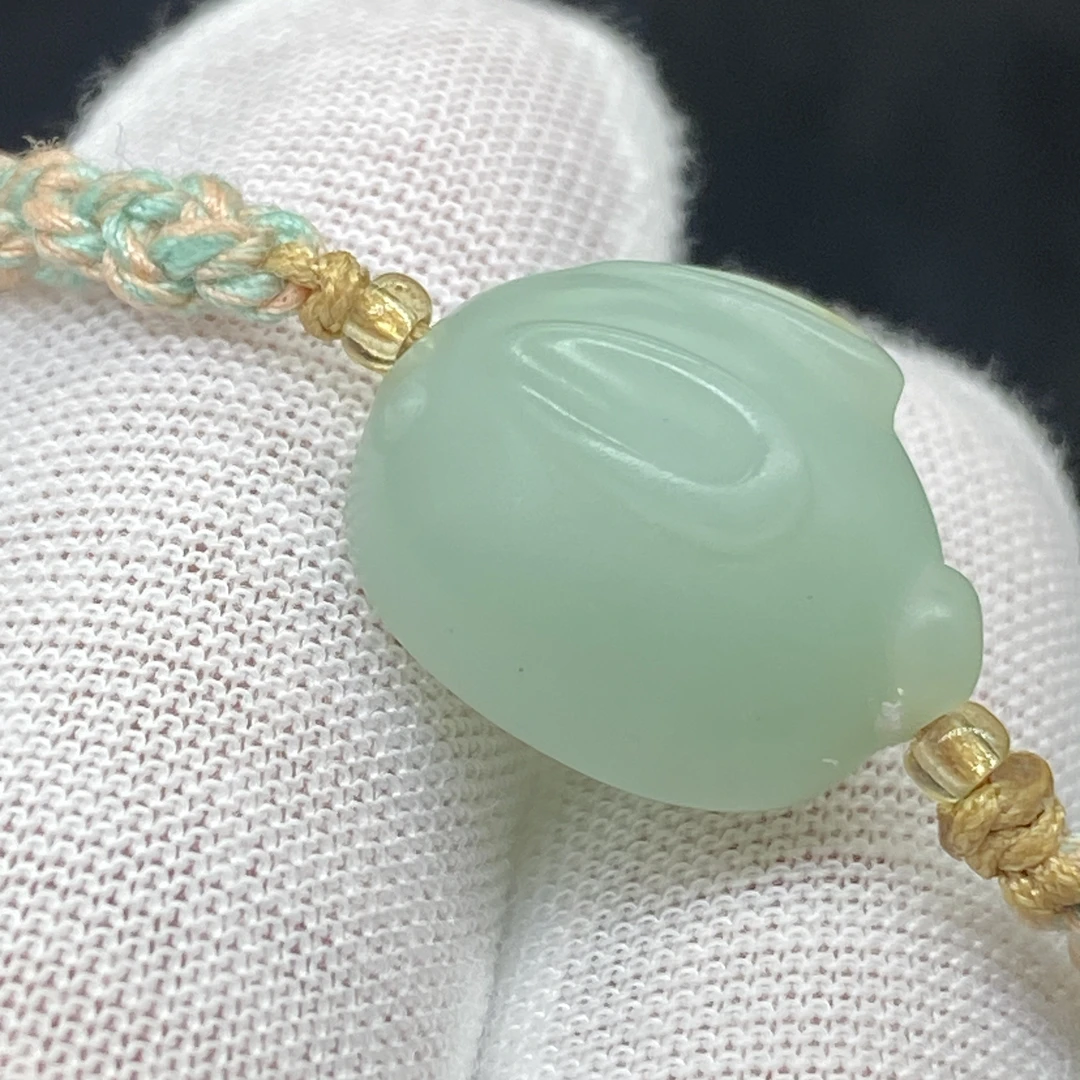 穿戴印 梅子青兔子印章16-18-11mm