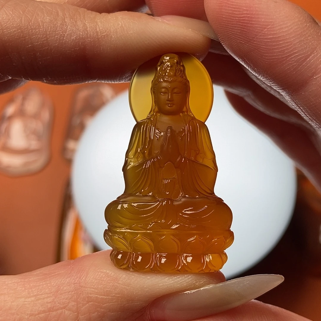 玛瑙/玉髓未镶嵌颈饰宝宝观音