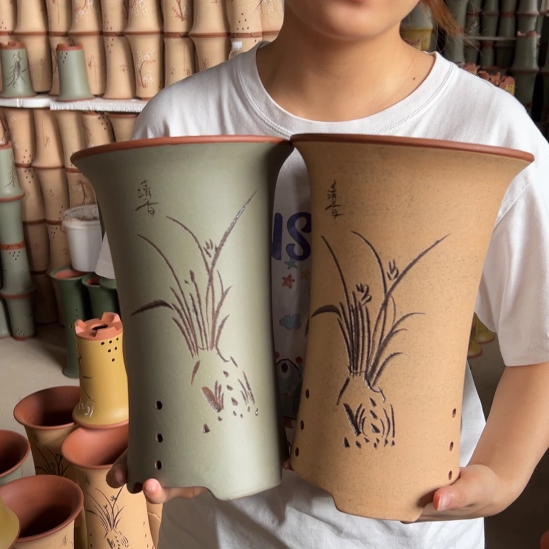 宜兴川阁紫砂花盆