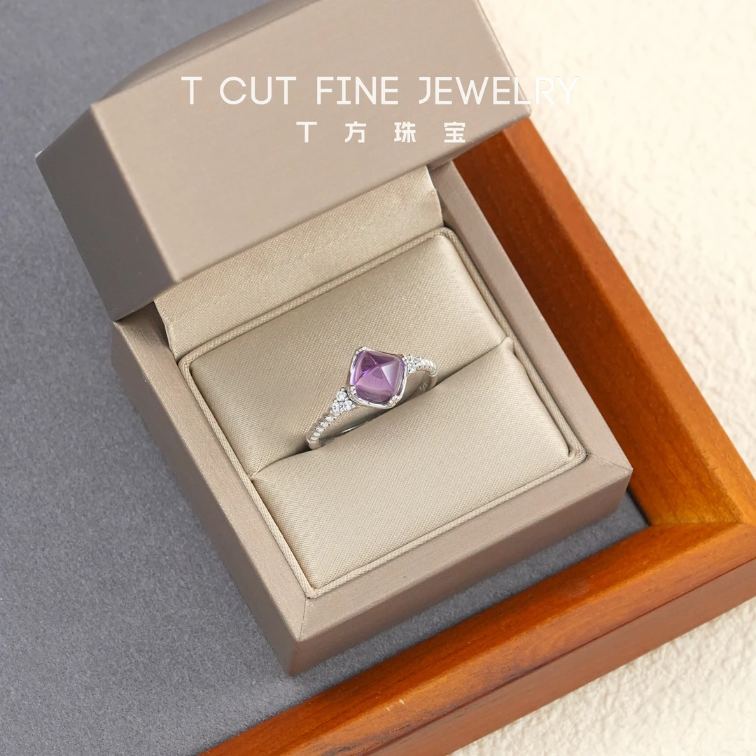 【葡萄糖塔】天然紫水晶糖塔秋冬设计款S925银戒指