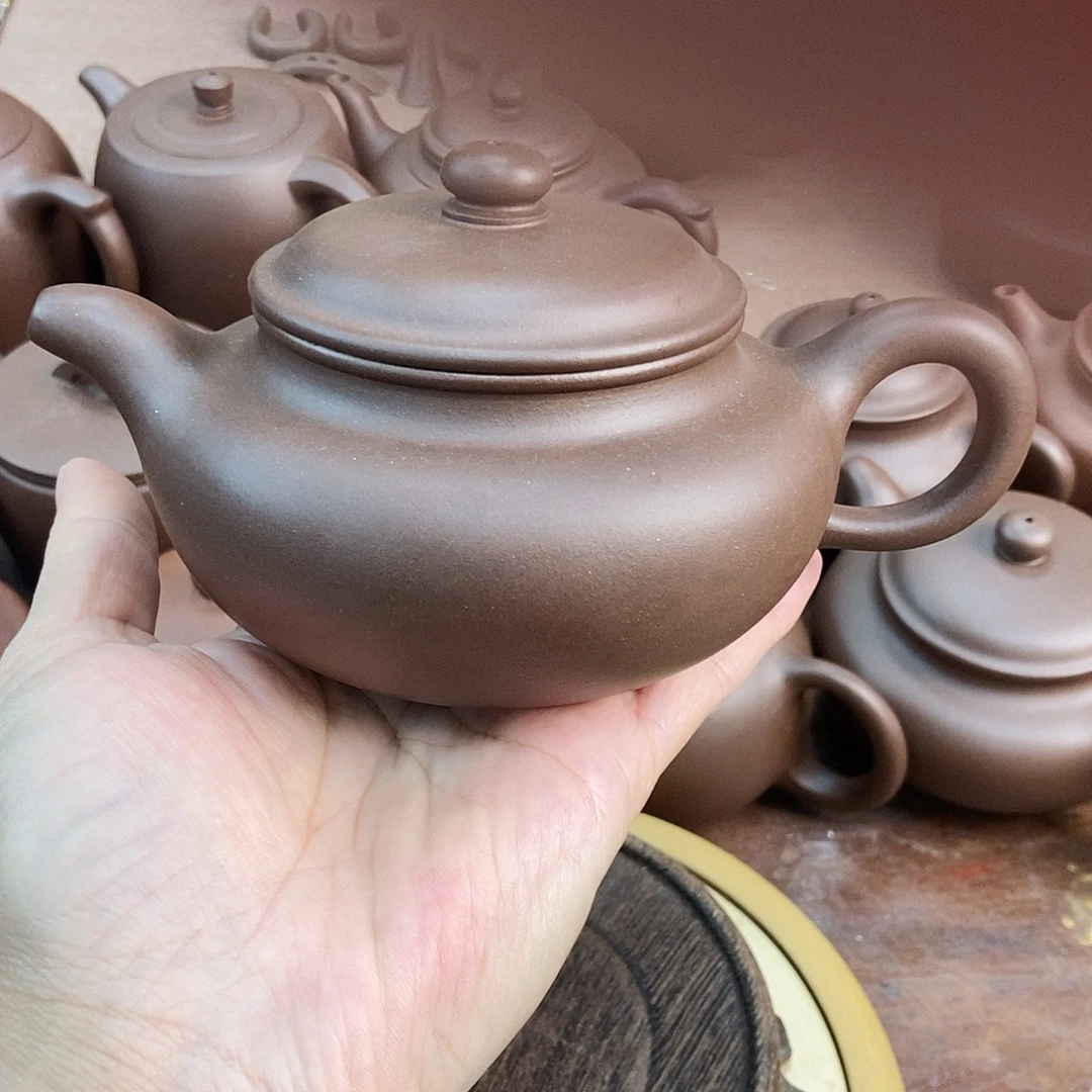 茶壶紫砂宜兴原矿紫泥大仿古