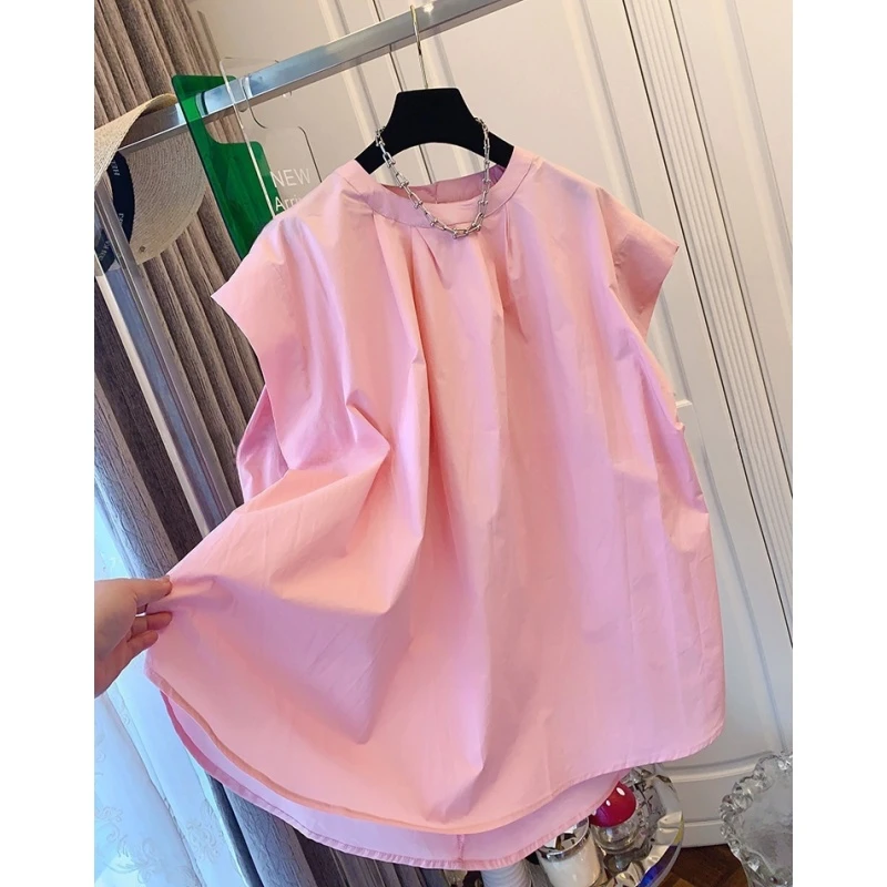 独特超好看法式短袖衬衫宽松时尚棉布娃娃衫上衣女装2025夏季新款