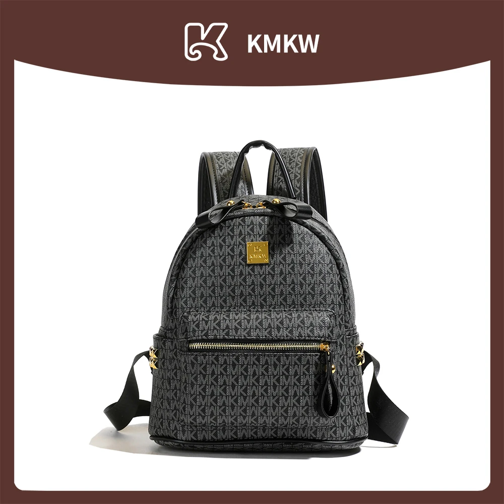 时尚轻奢双肩包2025新款潮流印花休闲学生包多功能韩版轻便旅行包