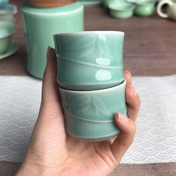 龙泉云间青瓷小米茶器