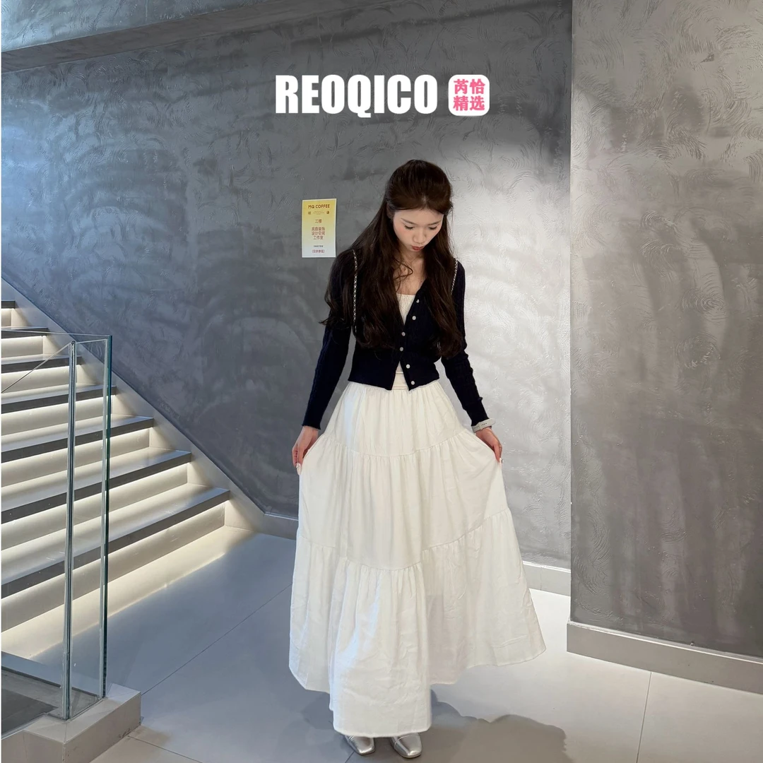 白色半身裙不透2025款新蛋糕裙仙气长裙小个子加长版长裙显瘦