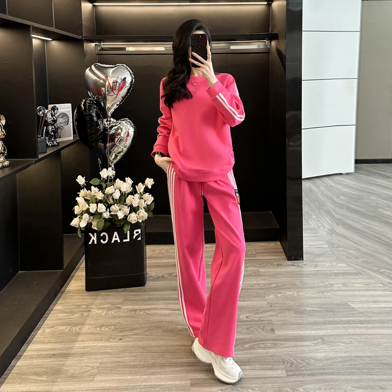 森系休闲风运动风INS风时尚套装套装宽松运动春秋显瘦气质长袖