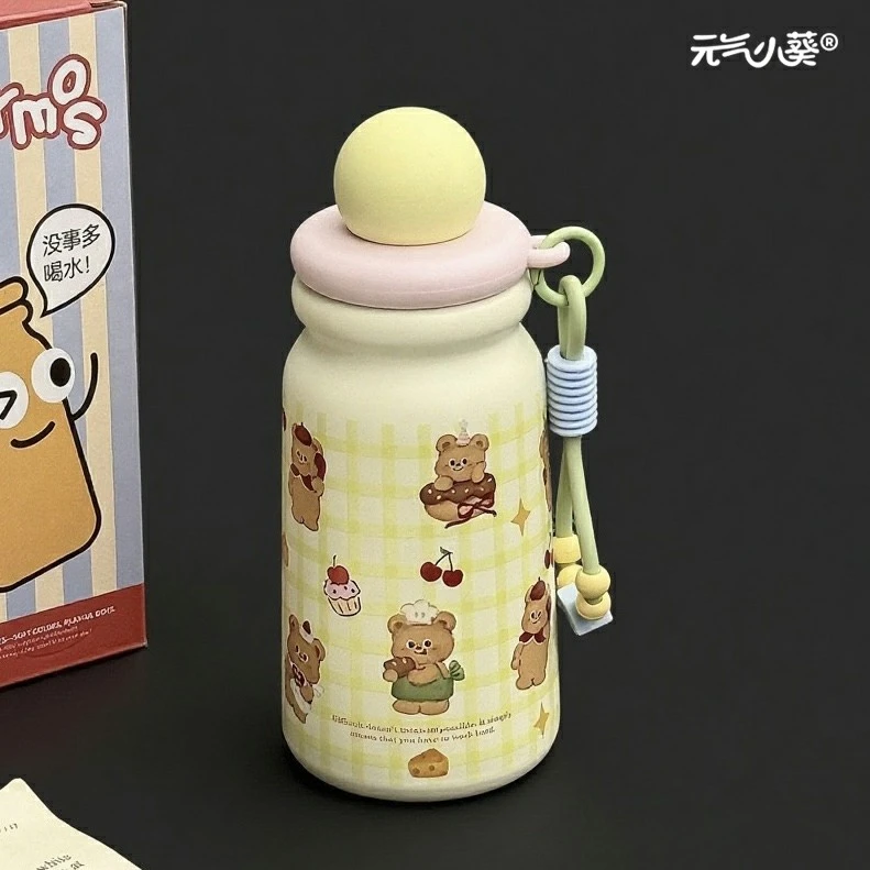学生卡通便携吸管保温杯2025新款可爱儿童316不锈钢简约小众水杯