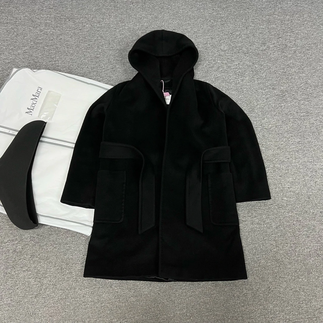 99新 MaxMara maxmara 黑色 浴袍 大衣34码 Rialto