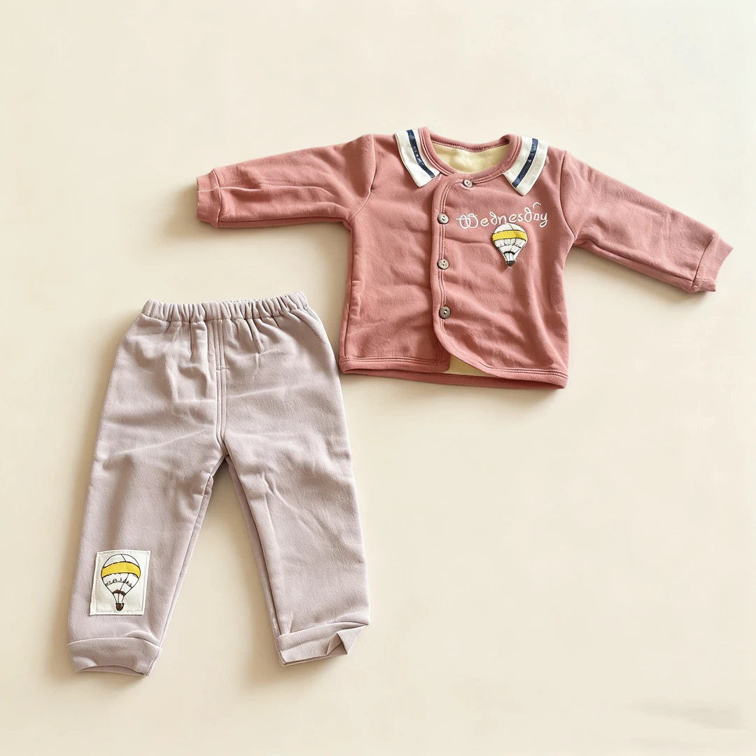 厚款圆领长款A类加绒加厚款棉服中长款棉袄卡通风A类