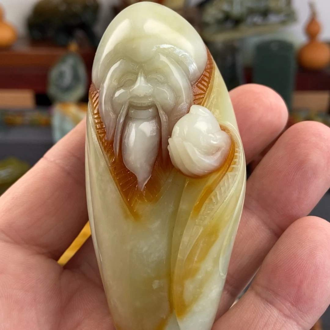 岫玉未镶嵌手把件