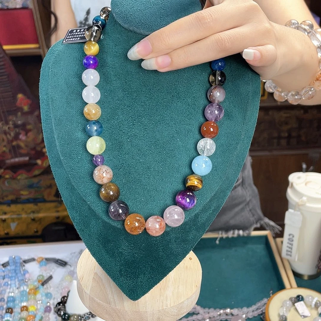 水晶手链银S925镀金镶嵌