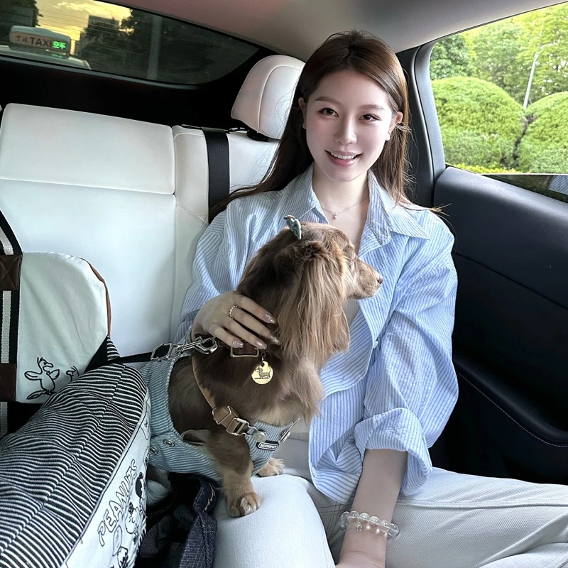 蓝色条纹衬衫女韩系懒惰风2025新款宽松百搭显瘦长袖防晒上衣外套