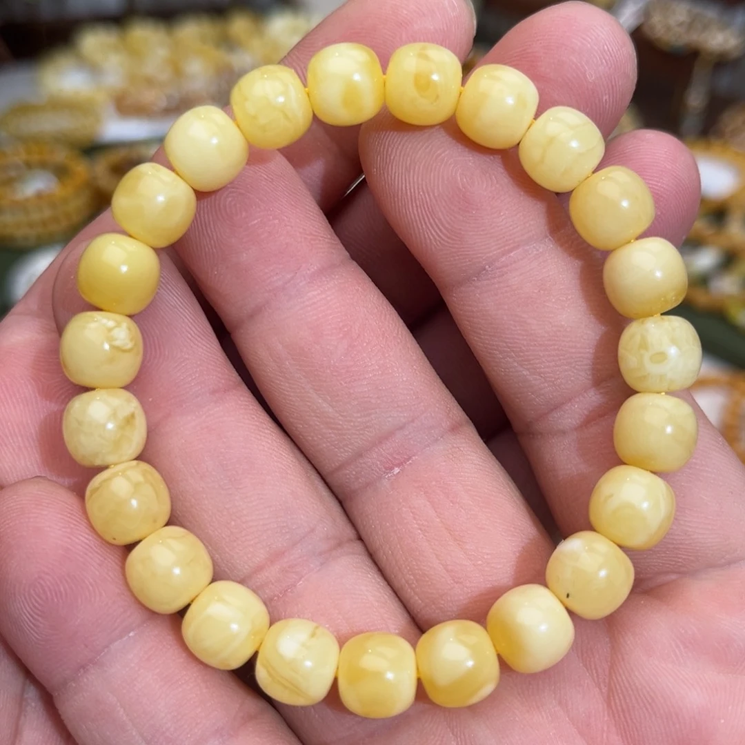 琥珀未镶嵌手链微瑕000009.5mmm
