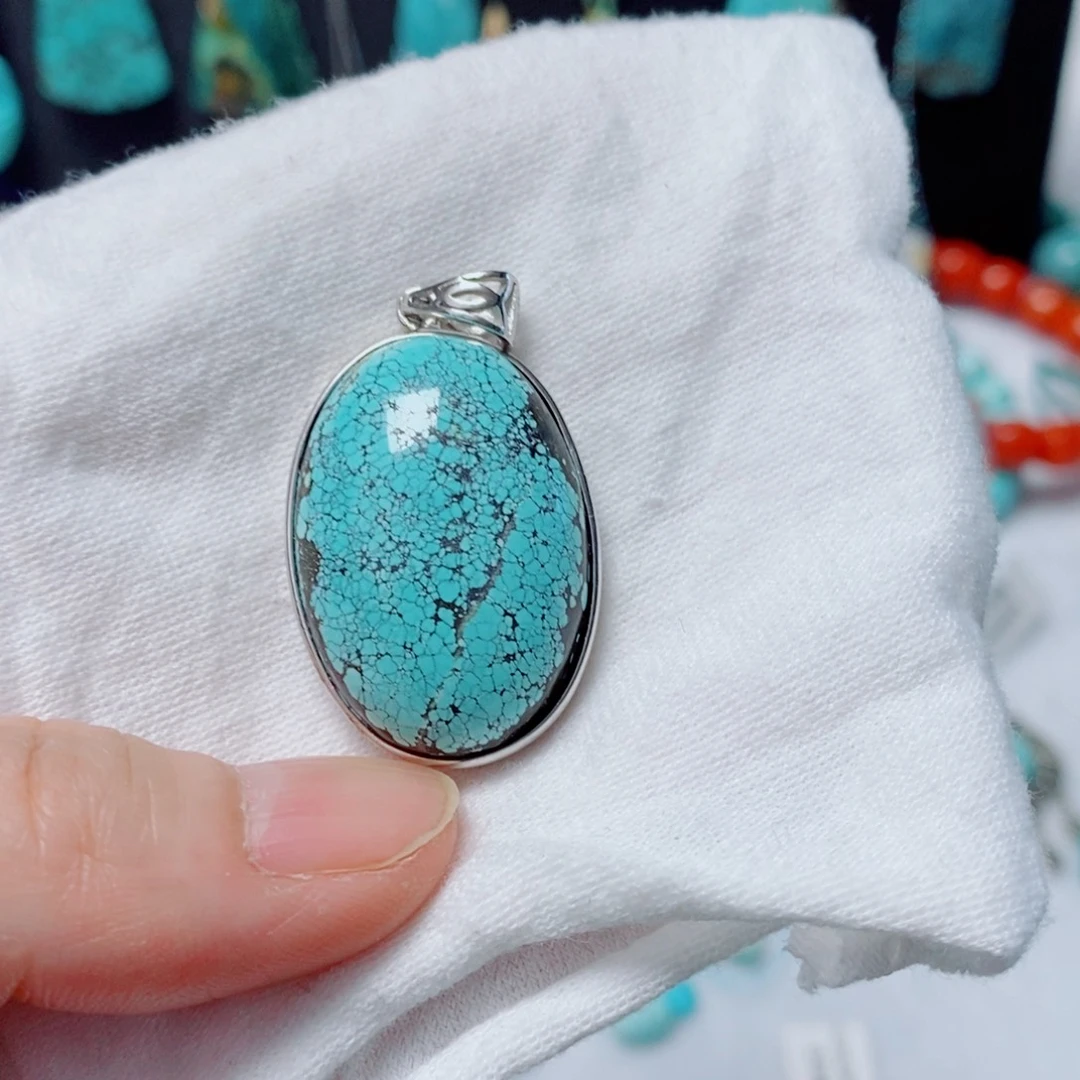 绿松石银S925镶嵌珠宝奇石