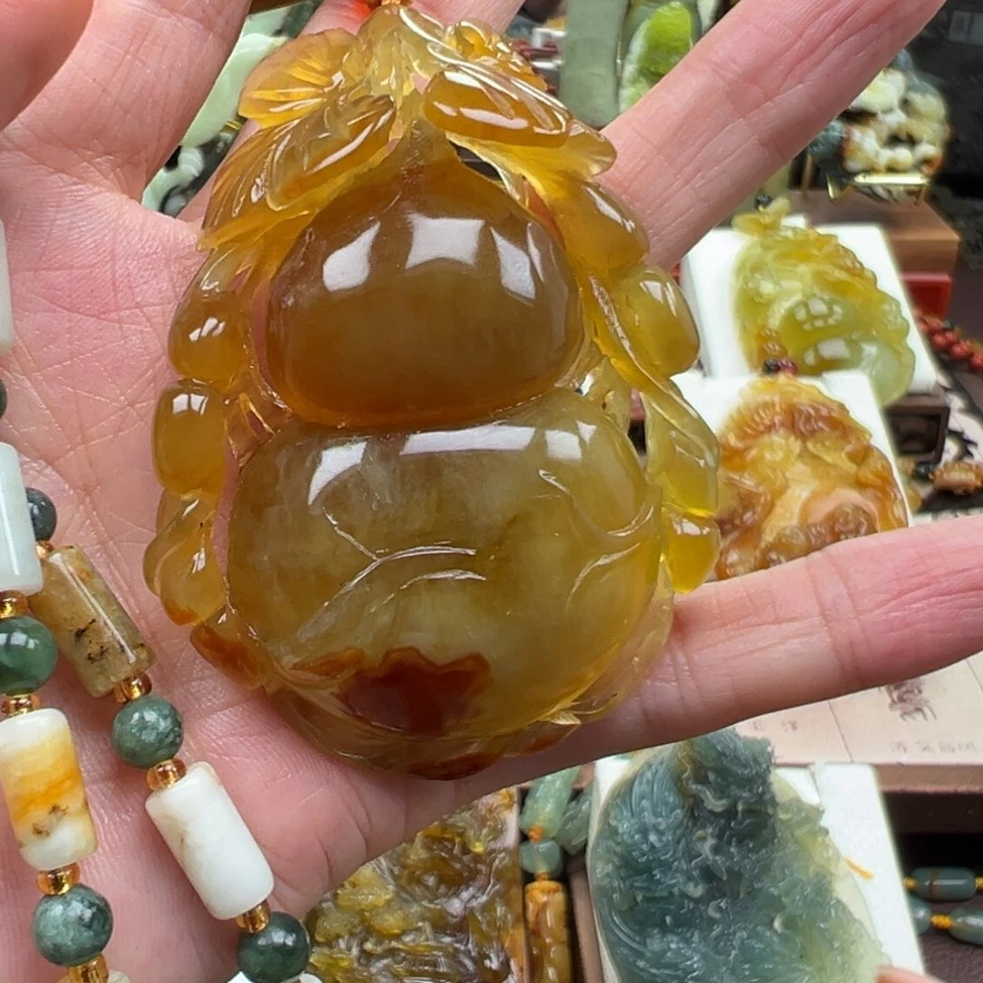 岫玉未镶嵌挂件挂件
