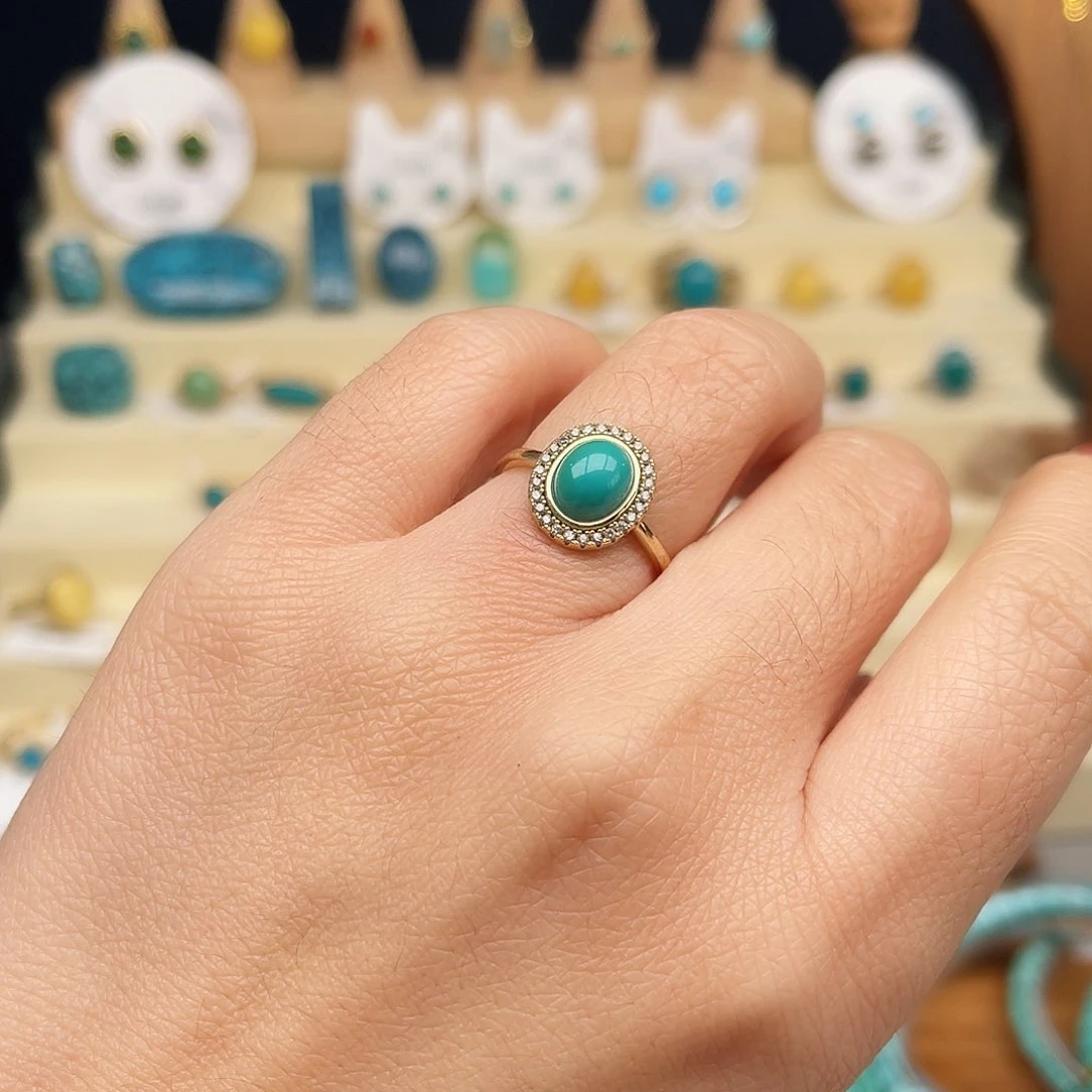 绿松石戒指合金女戒