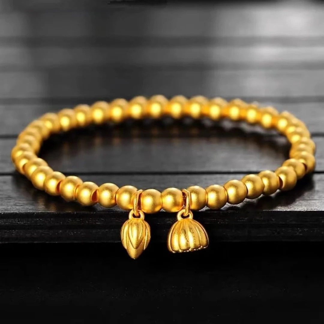 合金手链 古法圆珠莲蓬手链 女士弹力时尚百搭合金LP001