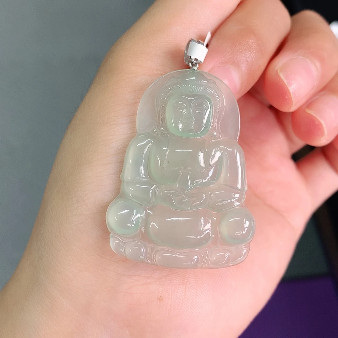 颈饰18K金镶嵌翡翠43-32-3.8