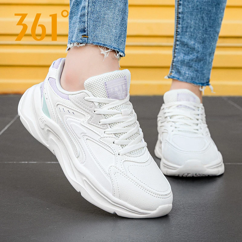361女鞋运动鞋子女款2025今年流行鞋子户外跑步鞋皮面旅游鞋女款